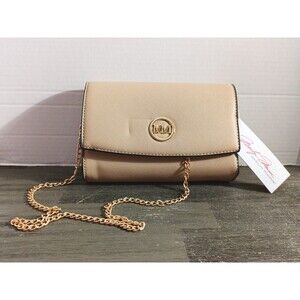 Marilyn Monroe Beige Crossbody Purse Clutch Detachable Gold Chain New WT